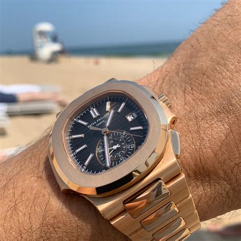 patek philippe nautilus ref. 5980/1r|Patek Philippe 5980 rose gold.